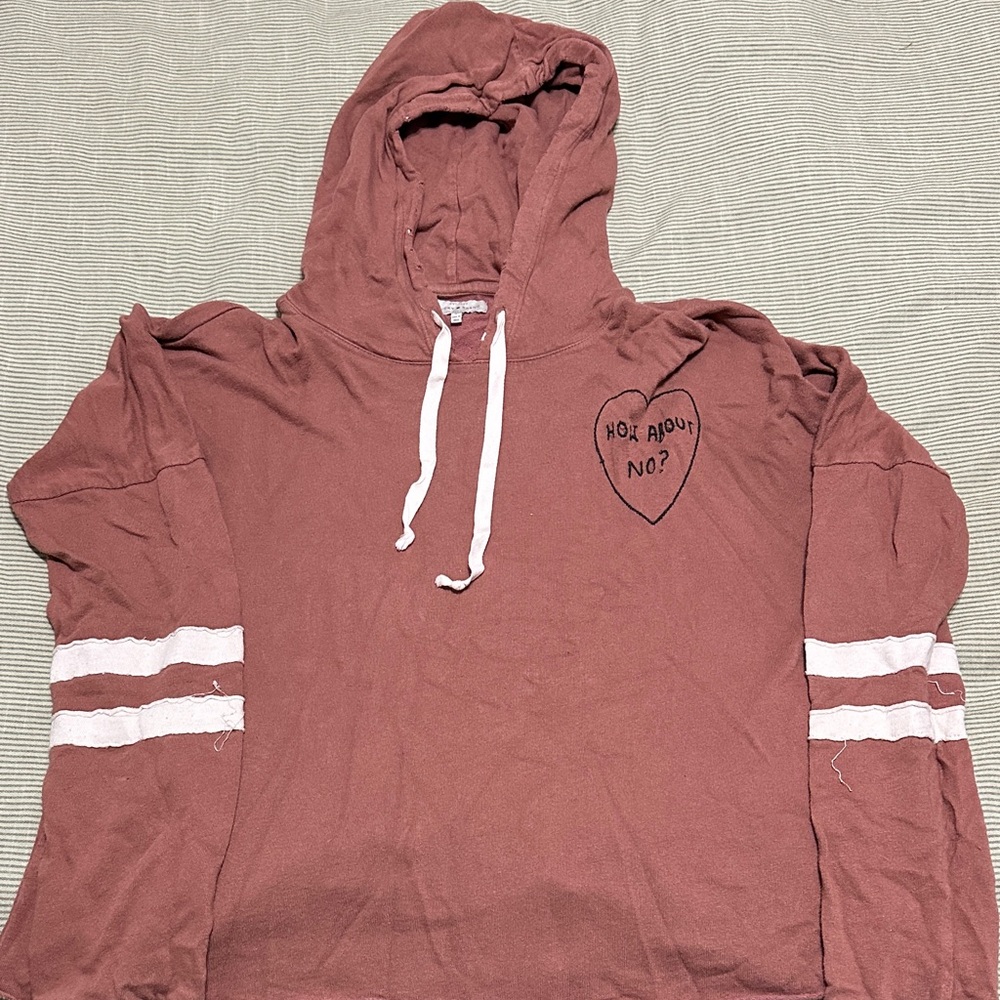 Lucky Brand Mauve Hoodie with Heart Detail